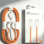 60W PD Type-C to Type-C Fast Charging Cable 1m — Braided Nylon, 60W PD & QC4.0, 480Mbps, Reinforced SR, Boxed