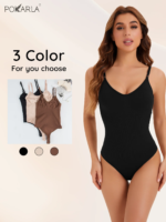Seamless Low Back Bodysuit Shapewear | Tummy Control & Waist Shaper | Hip Shaping Seamless Bottom | Built-In Bust Support | Backless Body Shaper for Women - Image 6