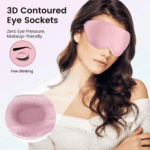3D Contoured Sleep Eye Mask | Full Blackout | Zero Pressure | Ultra‑Soft Silk Feel | Adjustable Fit for Night Sleep & Travel - Image 7
