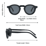 Classical Retro Round Sunglasses Unisex UV400 Fashion Eyewear with Multiple Color Options - Image 2