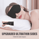 3D Contoured Sleep Mask for Side Sleepers | 100% Blackout Eye Cover with Nose Wing | Ultra-Soft Memory Foam & Adjustable Strap