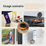 Magnetic Car Phone Holder 360° – Dashboard Mount with Vacuum Suction for All Phones - Image 5