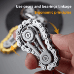 Stainless Steel Bike Chain Fidget Spinner for Adults & Kids - Stress Relief Hand Spinner