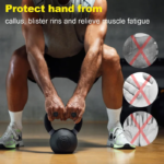 Silicone Weight Lifting Grip Pads for Gym (1 Pair) | Non-Slip Hand Grips for Dumbbell, Barbell & Strength Training | Portable Fitness Grip Support - Image 4