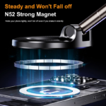 360° Foldable Vacuum Magnetic Phone Holder | Dual-Sided Strong Suction Car Mount & Hands-Free Live Streaming Stand for All Smartphones (4.7"+) - Image 5