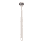 3-Sided Toothbrush (2-Piece) – Triple Cleaning Head with Tongue Scraper | 360° Deep Clean for Teeth & Gums | Ultra-Soft 0.15mm Bristles (White/Grey) - Image 5