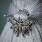 Vintage Metal Hair Stick for Women | Butterfly Design Bun Pin | Classic Hair Fork for Bun & Updo | Elegant Daily Hair Accessory