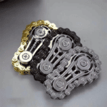 Stainless Steel Bike Chain Fidget Spinner for Adults & Kids - Stress Relief Hand Spinner - Image 4