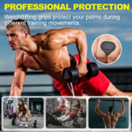 Silicone Weight Lifting Grip Pads for Gym (1 Pair) | Non-Slip Hand Grips for Dumbbell, Barbell & Strength Training | Portable Fitness Grip Support - Image 3