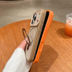 Luxury Metal Ring Holder Magnetic Phone Case for iPhone 17 Series | MagSafe Compatible Matte Bumper Cover with Kickstand - Image 4