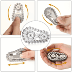 Stainless Steel Bike Chain Fidget Spinner for Adults & Kids - Stress Relief Hand Spinner - Image 5