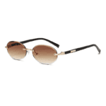 New Elegant Rimless UV400 Sunglasses for Men and Women, Classic Round Fashion Shades, Anti-Reflective Lens, Fashion Accessory - Image 6