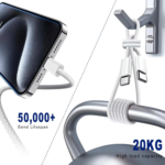 60W PD Type-C to Type-C Fast Charging Cable 1m — Braided Nylon, 60W PD & QC4.0, 480Mbps, Reinforced SR, Boxed - Image 4