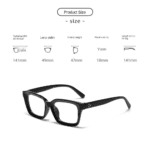 Women's Anti Blue Light Glasses | Oversized Vintage Square Frame | Transparent Computer & Mobile Eye Protection Eyewear - Image 5