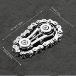 Stainless Steel Bike Chain Fidget Spinner for Adults & Kids - Stress Relief Hand Spinner - Image 6