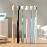 Japanese Super Soft Toothbrush (Black/White) – 12,000 Ultra-Fine Bristles for Sensitive Gums | Cotton-Like Gentle Cleaning with 8-Hole Massage Design - Image 6