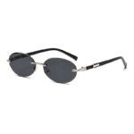 New Elegant Rimless UV400 Sunglasses for Men and Women, Classic Round Fashion Shades, Anti-Reflective Lens, Fashion Accessory - Image 7
