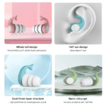 Professional Noise-Reducing Silicone Earplugs (Up to 40dB) — Reusable, Washable 3-Layer Soundproof Design for Sleep, Study, Travel & Concerts (4 Colors) - Image 3