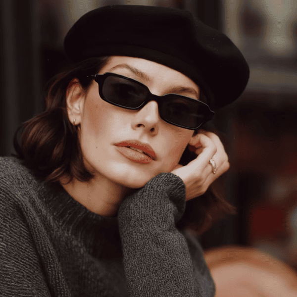 Trendy Y2K Small Rectangle Sunglasses - Retro Streetwear Chashma for Women & Men, UV400 Protection