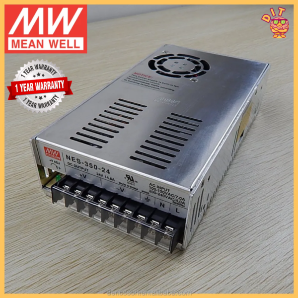 Mean Well NES-350-24 Switching Power Supply 24V 14.6A 350W Original Industrial Grade SMPS | Pre-Owned Like New Condition